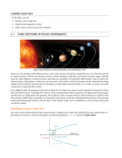 9.3 CONIC SECTIONS IN POLAR COORDINATES Identifying a