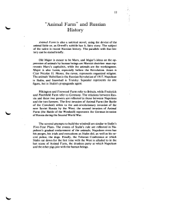 "Animal Farm" and Russian History
