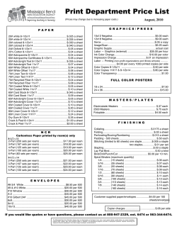 Print Price List - Mississippi Bend AEA