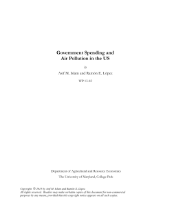Government Spending and Air Pollution in the US