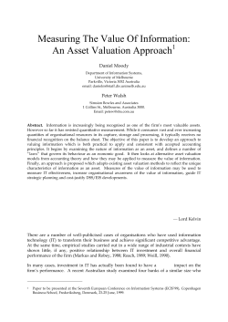 Measuring The Value Of Information: An Asset Valuation