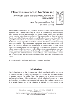 Interethnic relations in Northern Iraq