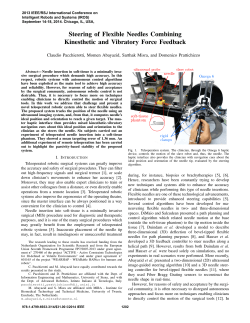 Steering of Flexible Needles Combining Kinesthetic and Vibratory