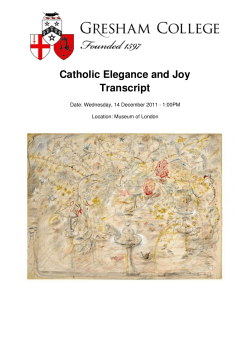 Catholic Elegance and Joy Transcript