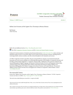 Bakhtin, Genre Formation, and the Cognitive Turn - Purdue e-Pubs