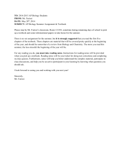 2014-2015 AP Biology Students FROM