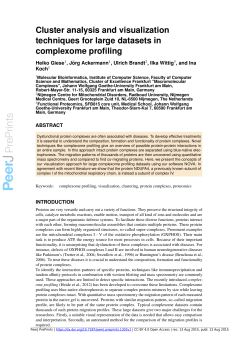 Cluster analysis and visualization techniques for large
