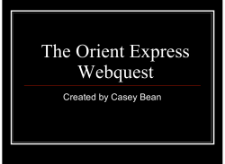 The Orient Express Webquest