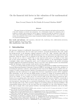 On the financial risk factor in fair valuation of the mathematical