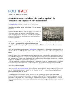 6 questions answered about "the nuclear option,"