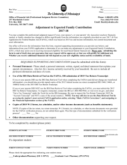 2017-2018 academic year - Office of Financial Aid
