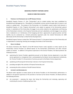 Board Charter - Brookfield Property Partners