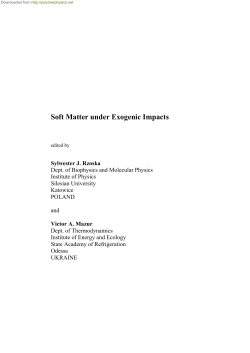 Soft Matter under Exogenic Impacts