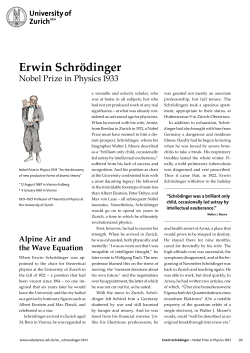 Read more about Erwin Schr&ouml;dinger`s life and work (PDF