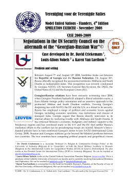Georgian-Russian War - Vereniging voor de Verenigde Naties