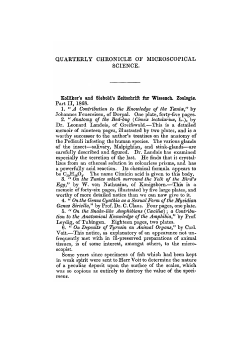 quarterly chronicle of microscopical science.