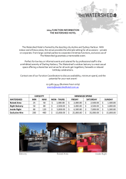 Today`s Date here - The Watershed Hotel