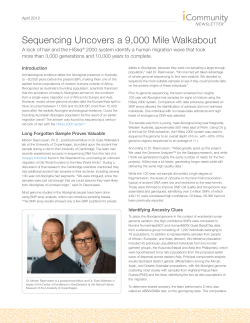 Sequencing Uncovers a 9000 Mile Walkabout