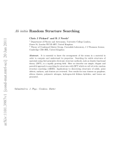 Ab initio Random Structure Searching