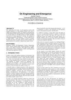 On Engineering and Emergence