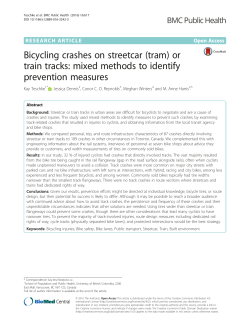 Bicycling crashes on streetcar (tram) or train tracks
