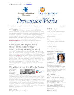 Final Lecture of the Wonder Years