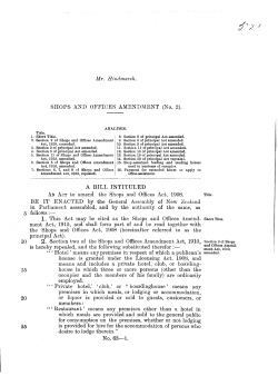 SHOPS AND OFFICES AMENDMENT