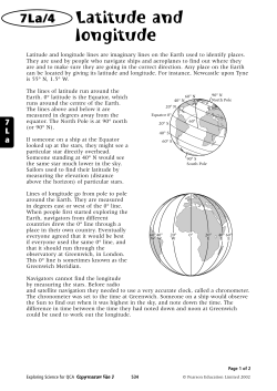 Latitude and longitude