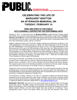 celebrating the life of margaret whitton