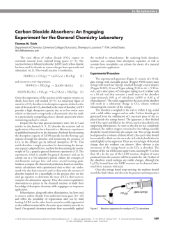 Carbon Dioxide Absorbers - American Chemical Society