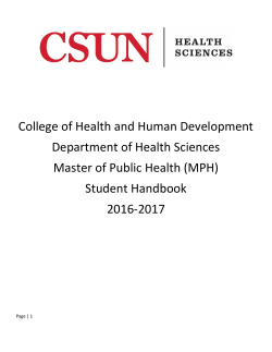 2016-2017 MPH Handbook