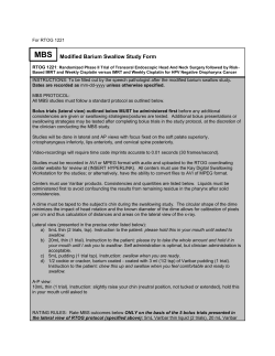 Modified Barium Swallow Study Form