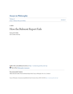 How the Belmont Report Fails