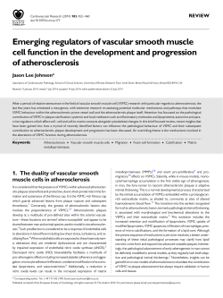 Emerging regulators of vascular smooth muscle cell function in the