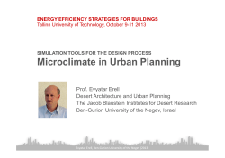 Microclimate in Urban Planning