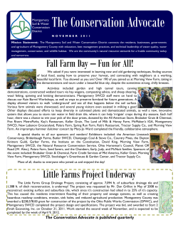 November - Montgomery Soil and Water Conservation District