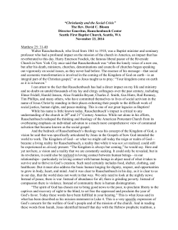 Christianity and the Social Crisis