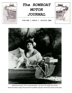 The ROWBOAT MOTOR JOURNAL