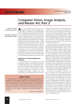 Artful Media Computer Vision, Image Analysis, and Master Art