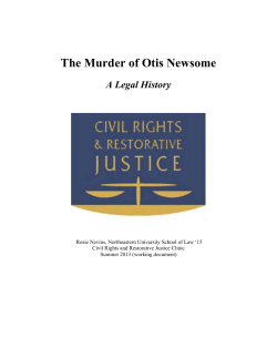 The Murder of Otis Newsome, by Rosie Nevins