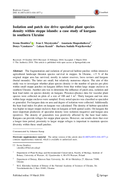 Isolation and patch size drive specialist plant species density within