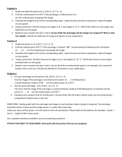 Problem A 1. Graph and label the points A (-6, 3) B (