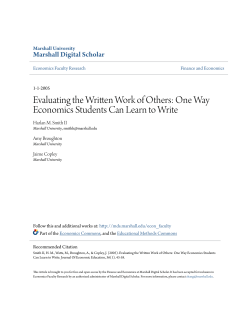 Evaluating the Written Work of Others: One Way Economics