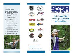 Scholastic 3D Archery&mdash;General Information
