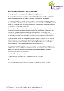 NHS jobs description Sept 16 Physio