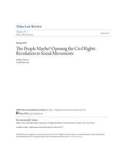 The People Maybe? Opening the Civil Rights Revolution to Social