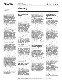 Mercury Awareness - Clermont County Public Health