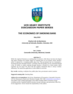 the economics of smoking bans