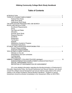 HCC Work-Study Handbook - Hibbing Community College