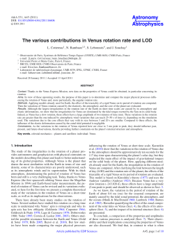 The various contributions in Venus rotation rate and LOD